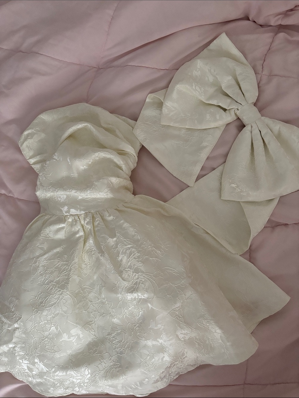 babyboo fashion ELENORA MINI DRESS - IVORY
